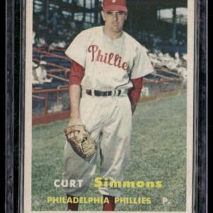 1957 Topps Baseball #158 Curtis T. Simmons