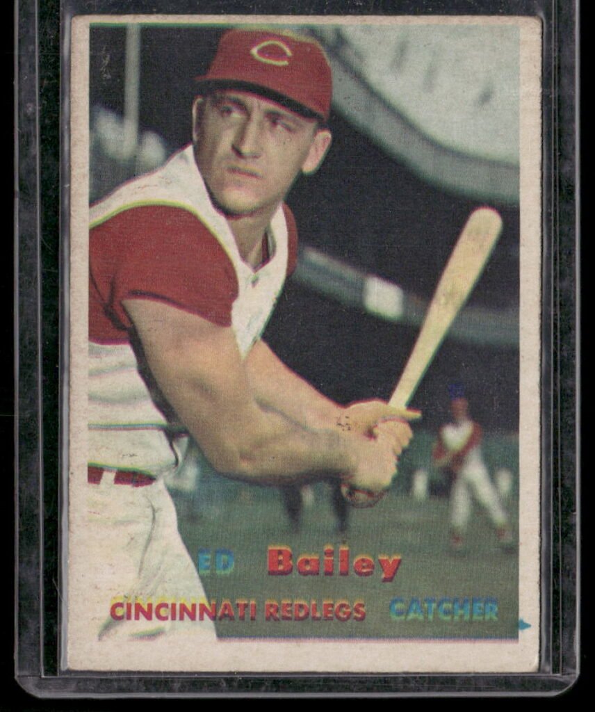 1957 Topps Baseball #128 Lonas Edgar Bailey