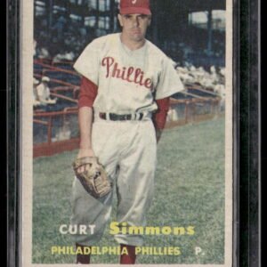 1957 Topps Baseball #158 Curtis T. Simmons