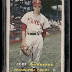 1957 Topps Baseball #158 Curtis T. Simmons