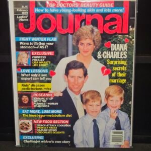 JOURNAL Magazine February 1989 Princess Dianna Prince Charles Prince William Prince Harry Lisa Marie Presley Rseanne