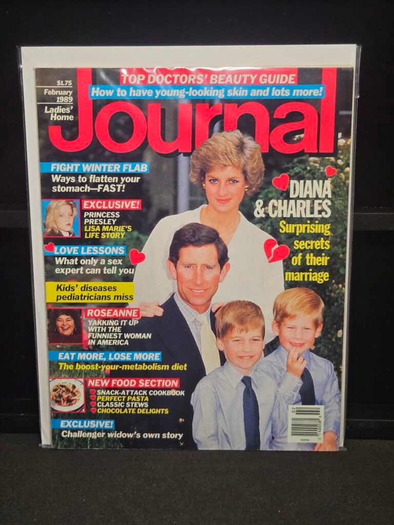 JOURNAL Magazine February 1989 Princess Dianna Prince Charles Prince William Prince Harry Lisa Marie Presley Rseanne
