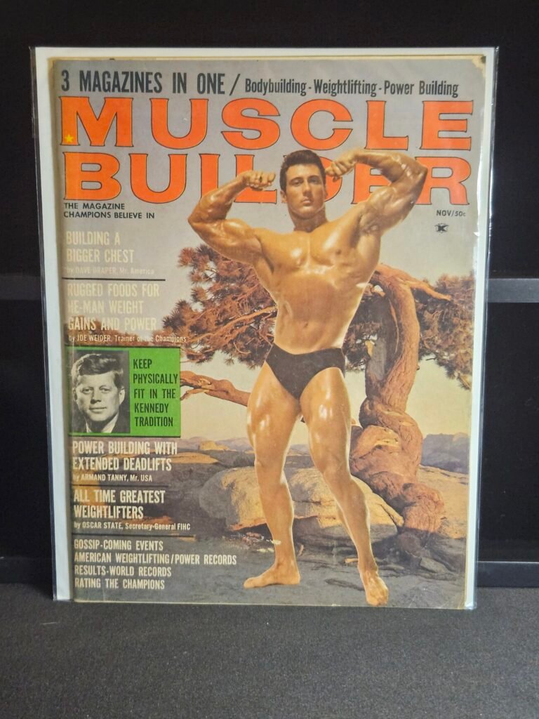 MUSCLE BUILDER Magazine November 1966 John F. Kennedy Frank Zane (1st Cover) Clarence Ross (Back Cover)