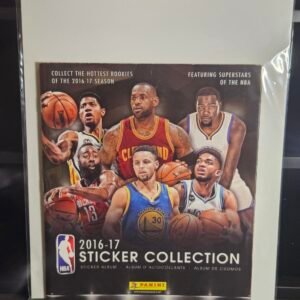 Panini 2016-17 NBA Sticker Collection Album Lebron James - Kevin Durant - Paul George - James Harden - Steph Curry - Karl Anthony Towns