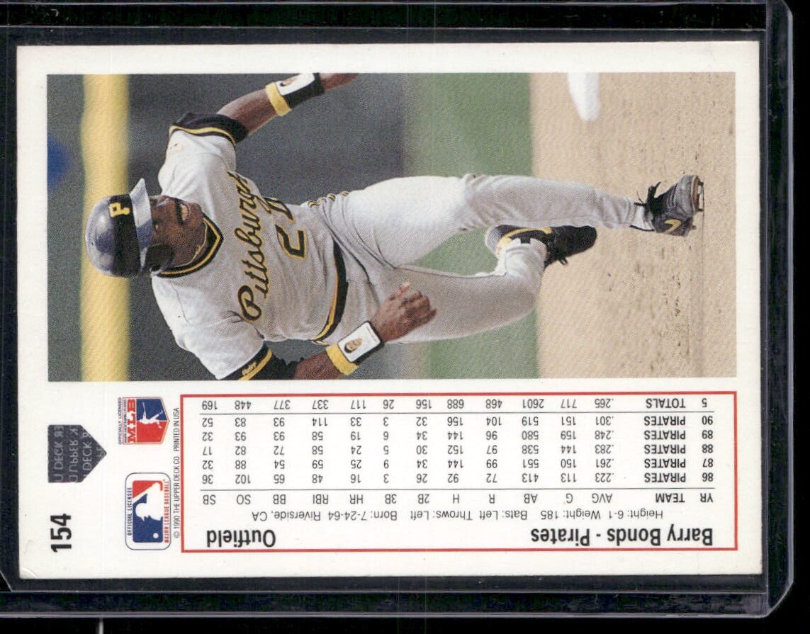 1991 Upper Deck #154 Barry Bonds - Image 2