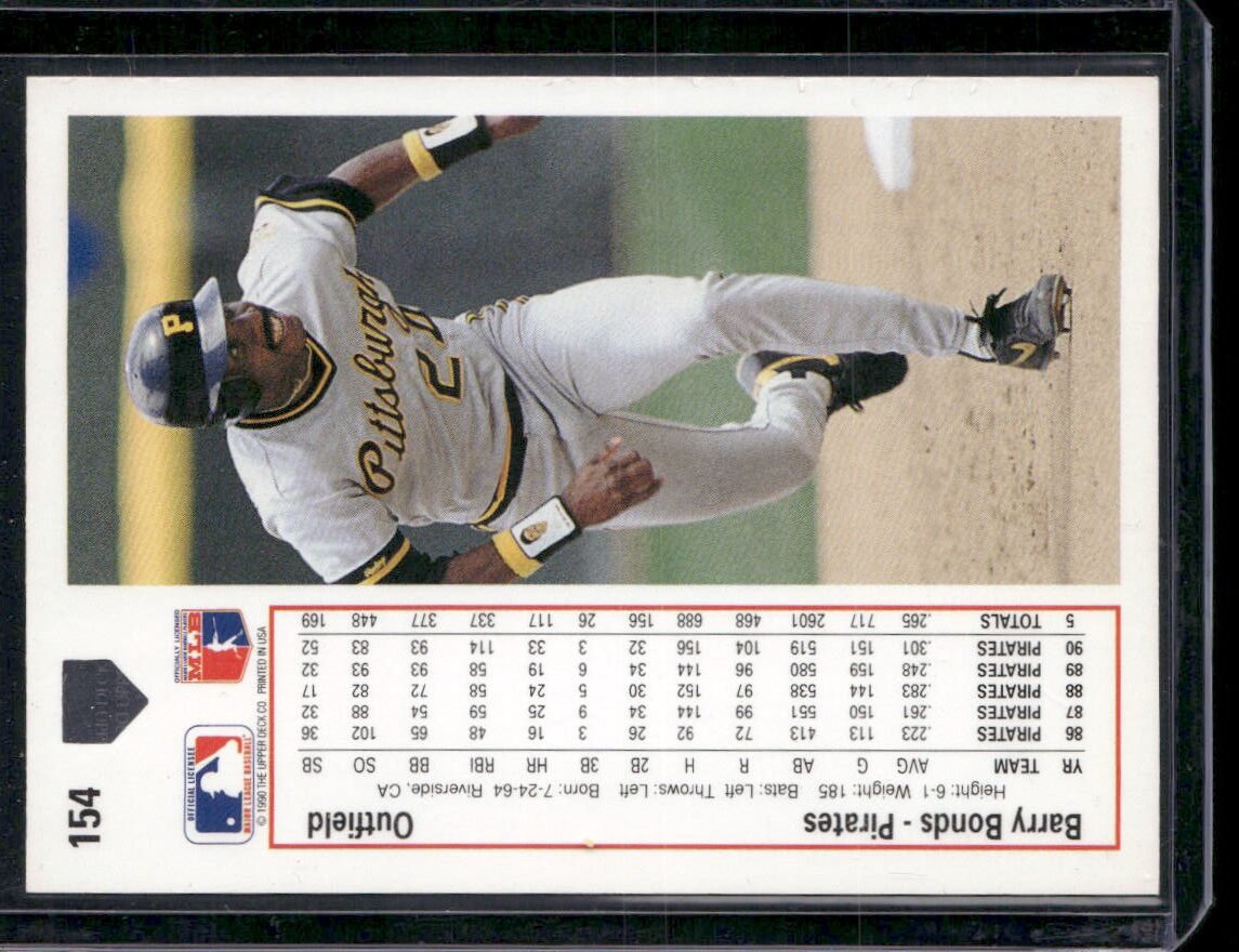 1991 Upper Deck #154 Barry Bonds - Image 2